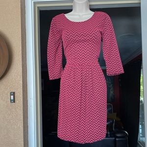 ❣️~Rockabilly Vintage Retro~Red and Black~Chevron Print Dress~XL~❣️